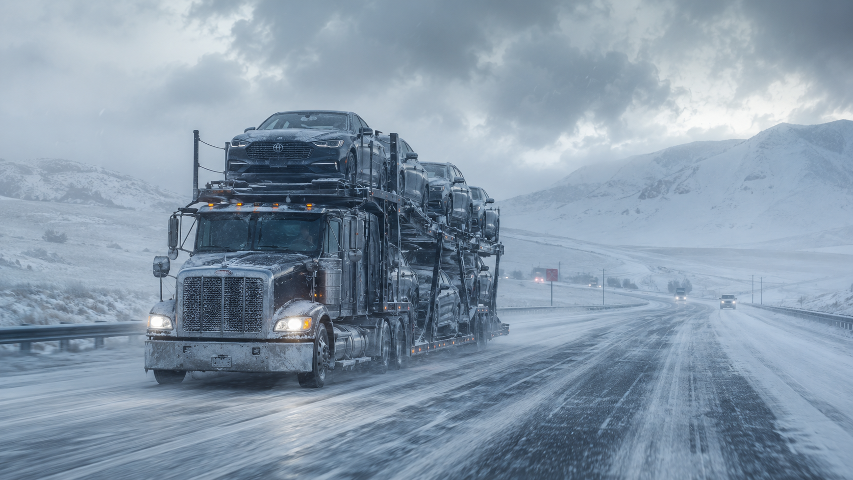 Winter storm pressure across mountain-pass routes